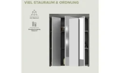 Badezimmerspiegelschrank SCHLOONSEE, Breite 60cm, 3 Spiegeltüren, 9 Fächer, 6 Einlegeböden in verschiedenen Farben erhältlich, Badmöbel, Spiegel, Badschrank, Bad Schloonsee