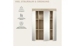 Badezimmerspiegelschrank SCHLOONSEE, Breite 60cm, 3 Spiegeltüren, 9 Fächer, 6 Einlegeböden in verschiedenen Farben erhältlich, Badmöbel, Spiegel, Badschrank, Bad Schloonsee