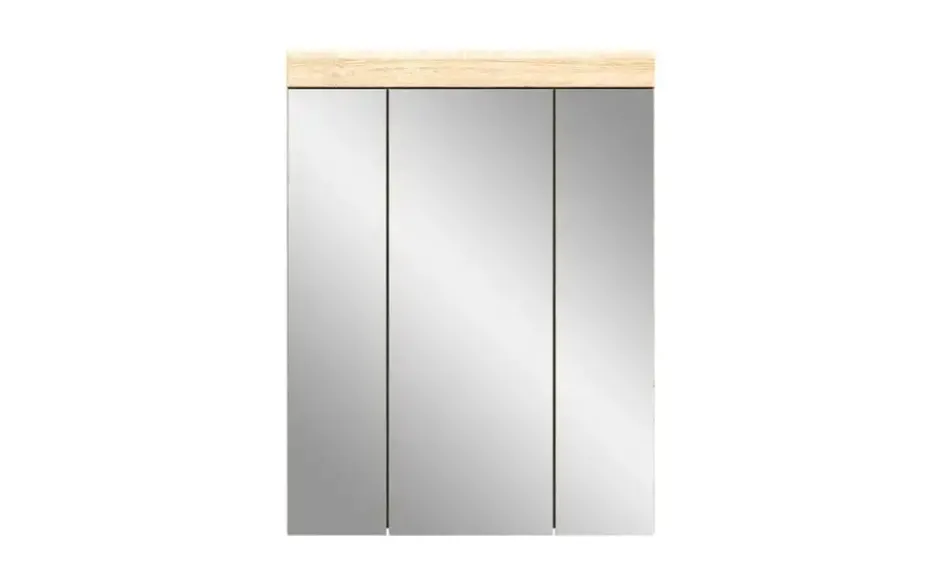 Badezimmerspiegelschrank SCHLOONSEE, Breite 60cm, 3 Spiegeltüren, 9 Fächer, 6 Einlegeböden in verschiedenen Farben erhältlich, Badmöbel, Spiegel, Badschrank, Bad Schloonsee