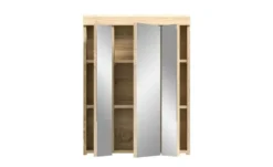 Badezimmerspiegelschrank SCHLOONSEE, Breite 60cm, 3 Spiegeltüren, 9 Fächer, 6 Einlegeböden in verschiedenen Farben erhältlich, Badmöbel, Spiegel, Badschrank, Bad Schloonsee