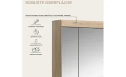 Badezimmerspiegelschrank SCHLOONSEE, Breite 60cm, 3 Spiegeltüren, 9 Fächer, 6 Einlegeböden in verschiedenen Farben erhältlich, Badmöbel, Spiegel, Badschrank, Bad Schloonsee