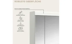 Badezimmerspiegelschrank SCHLOONSEE, Breite 60cm, 3 Spiegeltüren, 9 Fächer, 6 Einlegeböden in verschiedenen Farben erhältlich, Badmöbel, Spiegel, Badschrank, Bad Schloonsee