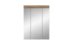 Badezimmerspiegelschrank SCHLOONSEE, Breite 60cm, 3 Spiegeltüren, 9 Fächer, 6 Einlegeböden in verschiedenen Farben erhältlich, Badmöbel, Spiegel, Badschrank, Bad Schloonsee