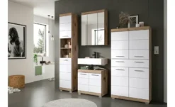 Badezimmerspiegelschrank SCHLOONSEE, Breite 60cm, 3 Spiegeltüren, 9 Fächer, 6 Einlegeböden in verschiedenen Farben erhältlich, Badmöbel, Spiegel, Badschrank, Bad Schloonsee