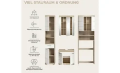 Badmöbel-Set SCHLOONSEE, 4 teilig, bestehend aus: Hochschrank, WBU, Spiegelschrank, Waschmaschinenumbauschrank Schloonsee