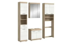 Badmöbel-Set SCHLOONSEE, 4 teilig, bestehend aus: Hochschrank, WBU, Spiegelschrank, Waschmaschinenumbauschrank Schloonsee