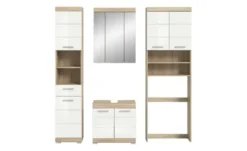 Badmöbel-Set SCHLOONSEE, 4 teilig, bestehend aus: Hochschrank, WBU, Spiegelschrank, Waschmaschinenumbauschrank Schloonsee