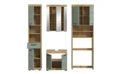 Badmöbel-Set SCHLOONSEE, 4 teilig, bestehend aus: Hochschrank, WBU, Spiegelschrank, Waschmaschinenumbauschrank Schloonsee