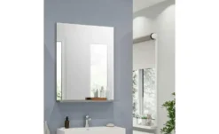 Badspiegel SCHLOONSEE, Breite 60cm, 1 Ablageboden, hochwertiges Spiegelglas in verschiedenen Farben erhältlich, Badmöbel, Spiegel, Badezimmer Schloonsee