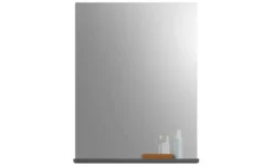 Badspiegel SCHLOONSEE, Breite 60cm, 1 Ablageboden, hochwertiges Spiegelglas in verschiedenen Farben erhältlich, Badmöbel, Spiegel, Badezimmer Schloonsee