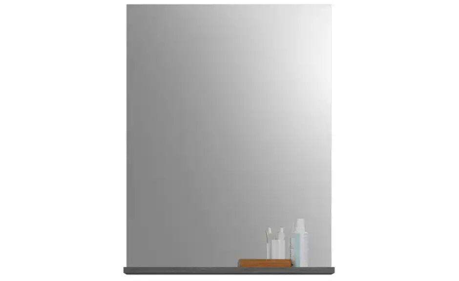 Badspiegel SCHLOONSEE, Breite 60cm, 1 Ablageboden, hochwertiges Spiegelglas in verschiedenen Farben erhältlich, Badmöbel, Spiegel, Badezimmer Schloonsee