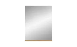 Badspiegel SCHLOONSEE, Breite 60cm, 1 Ablageboden, hochwertiges Spiegelglas in verschiedenen Farben erhältlich, Badmöbel, Spiegel, Badezimmer Schloonsee