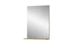 Badspiegel SCHLOONSEE, Breite 60cm, 1 Ablageboden, hochwertiges Spiegelglas in verschiedenen Farben erhältlich, Badmöbel, Spiegel, Badezimmer Schloonsee