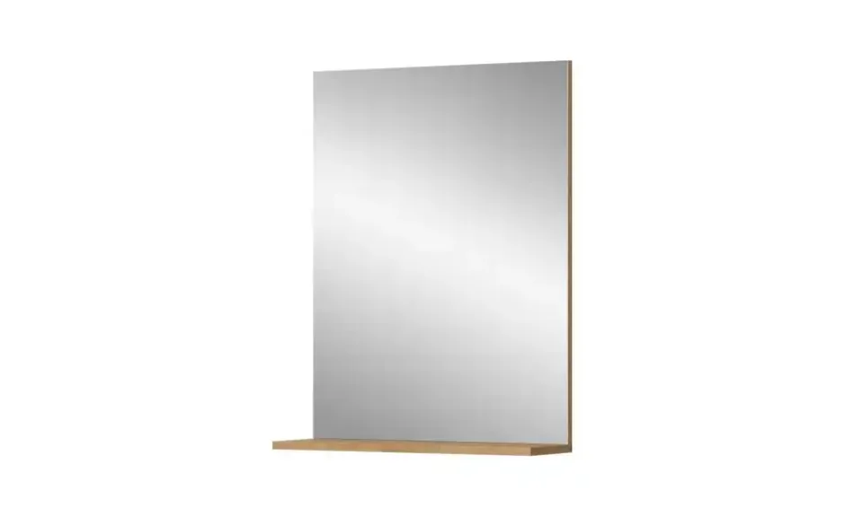 Badspiegel SCHLOONSEE, Breite 60cm, 1 Ablageboden, hochwertiges Spiegelglas in verschiedenen Farben erhältlich, Badmöbel, Spiegel, Badezimmer Schloonsee