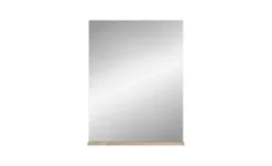 Badspiegel SCHLOONSEE, Breite 60cm, 1 Ablageboden, hochwertiges Spiegelglas in verschiedenen Farben erhältlich, Badmöbel, Spiegel, Badezimmer Schloonsee