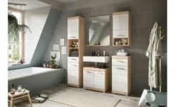 Badspiegel SCHLOONSEE, Breite 60cm, 1 Ablageboden, hochwertiges Spiegelglas in verschiedenen Farben erhältlich, Badmöbel, Spiegel, Badezimmer Schloonsee