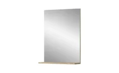 Badspiegel SCHLOONSEE, Breite 60cm, 1 Ablageboden, hochwertiges Spiegelglas in verschiedenen Farben erhältlich, Badmöbel, Spiegel, Badezimmer Schloonsee