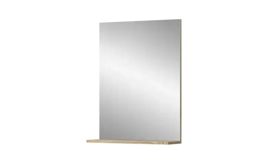 Badspiegel SCHLOONSEE, Breite 60cm, 1 Ablageboden, hochwertiges Spiegelglas in verschiedenen Farben erhältlich, Badmöbel, Spiegel, Badezimmer Schloonsee