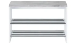 Bank mit Schuhablage