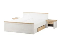 Bett mit 2 Nachtkommoden Luca