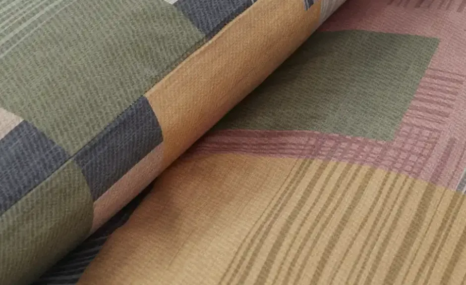 Como Green Satin Bettwäsche Lined