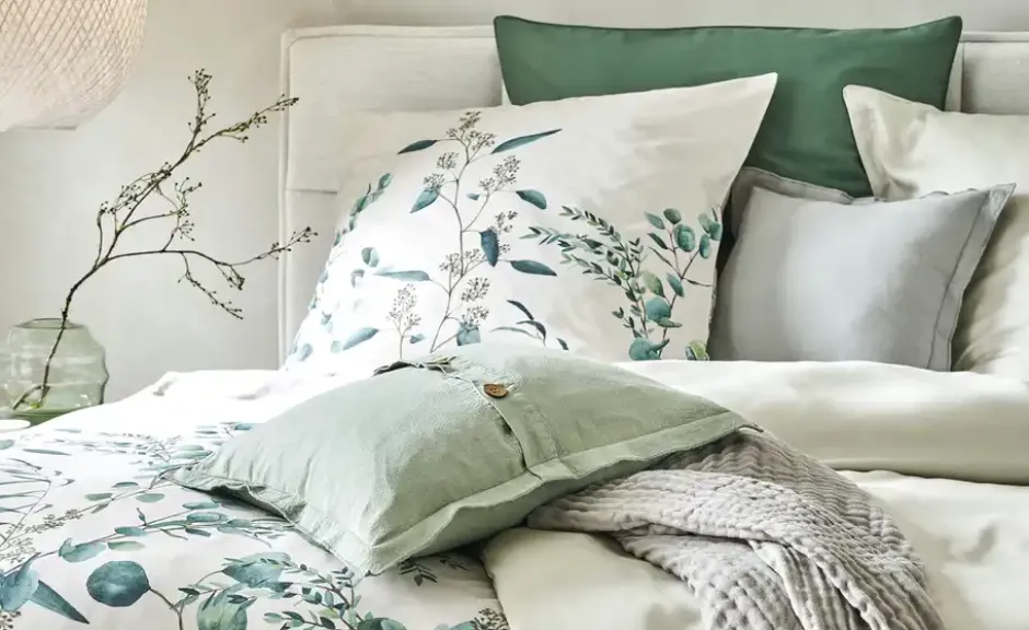 Como Green Satin Wende-Bettwäsche Ombre