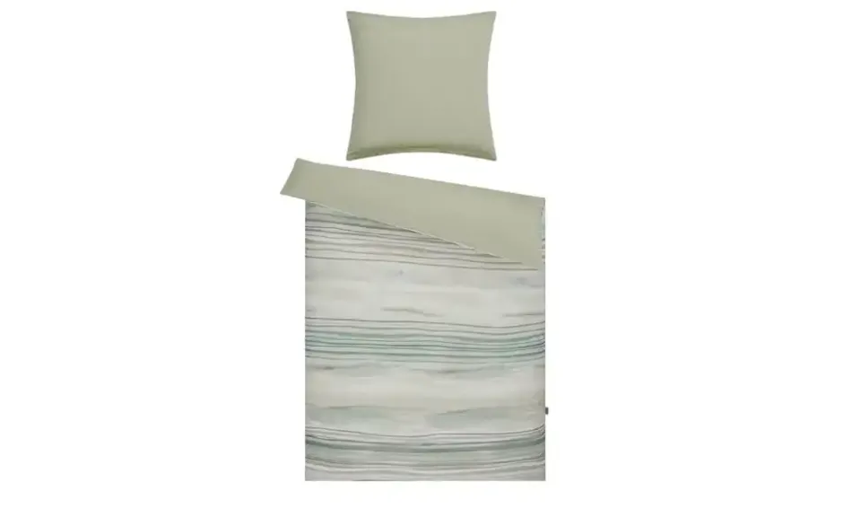 Como Green Satin Wende-Bettwäsche Ombre