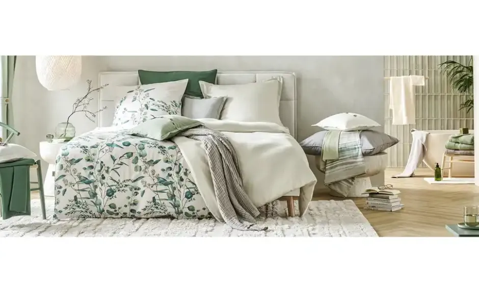 Como Green Satin Wende-Bettwäsche Ombre
