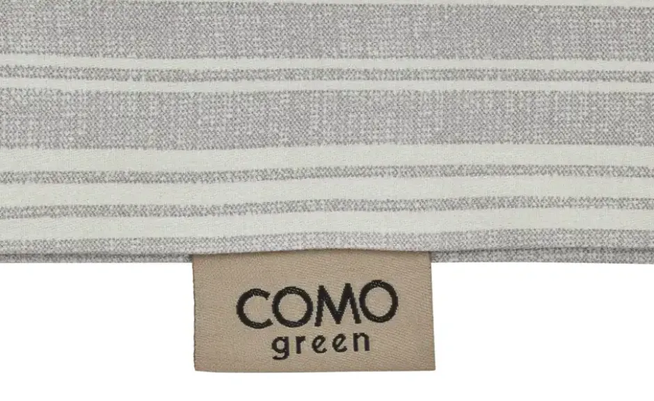 Como Green Satin Wende-Bettwäsche Calm Stripes