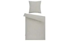 Como Green Satin Wende-Bettwäsche Calm Stripes