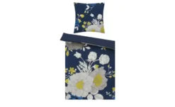 como Satin Wende-Wendebettwäsche Blue Rose