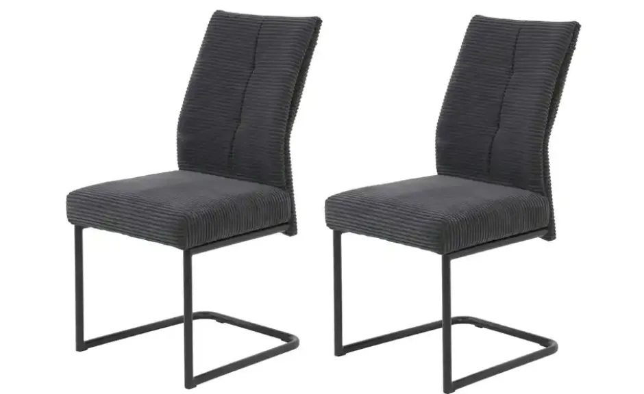 Cord-Polsterstuhl 2er-Set