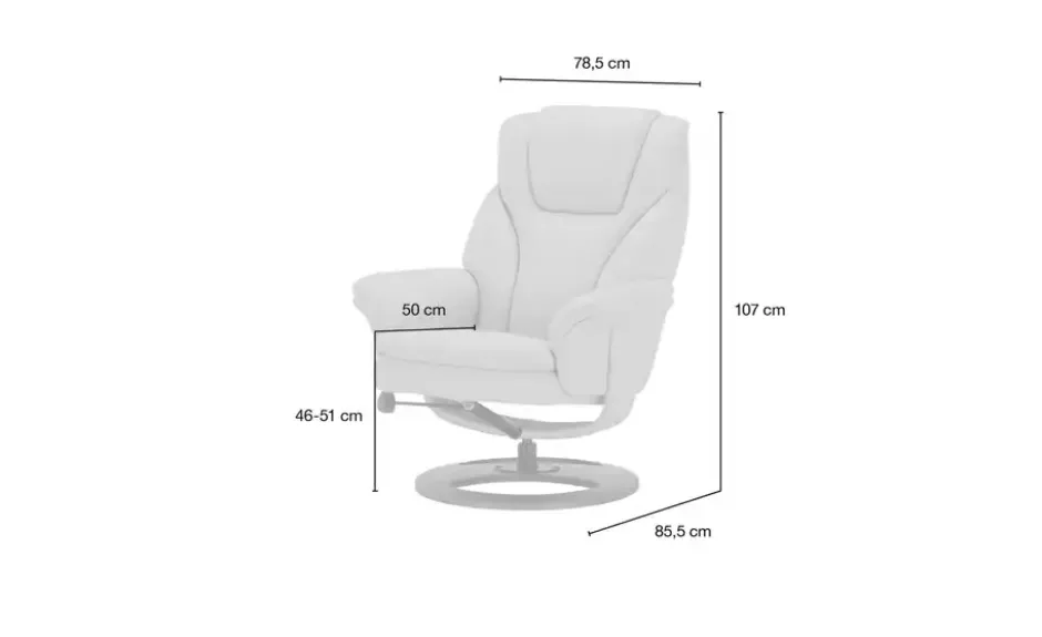 Drehsessel mit Hocker Karina