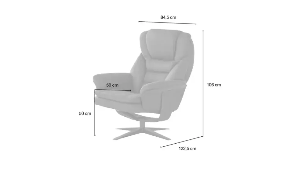 Drehsessel mit Hocker Katja