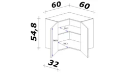 Eck-Hängeschrank Ede
