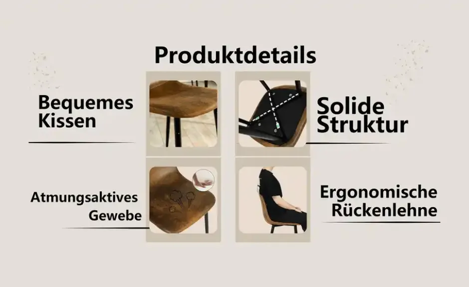 Esszimmerstuhl 4er-Set