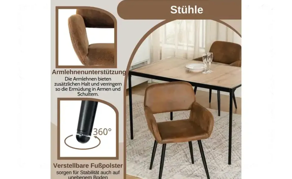 Esszimmerstuhl 2er-Set Mayfair