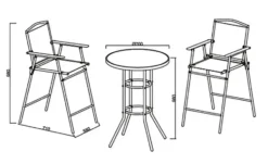 Gartenmöbel 3er-Set