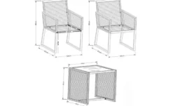Gartenmöbel 3er-Set