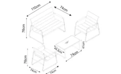 Gartenmöbel 4er-Set