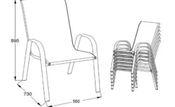 Gartenstuhl 6er-Set