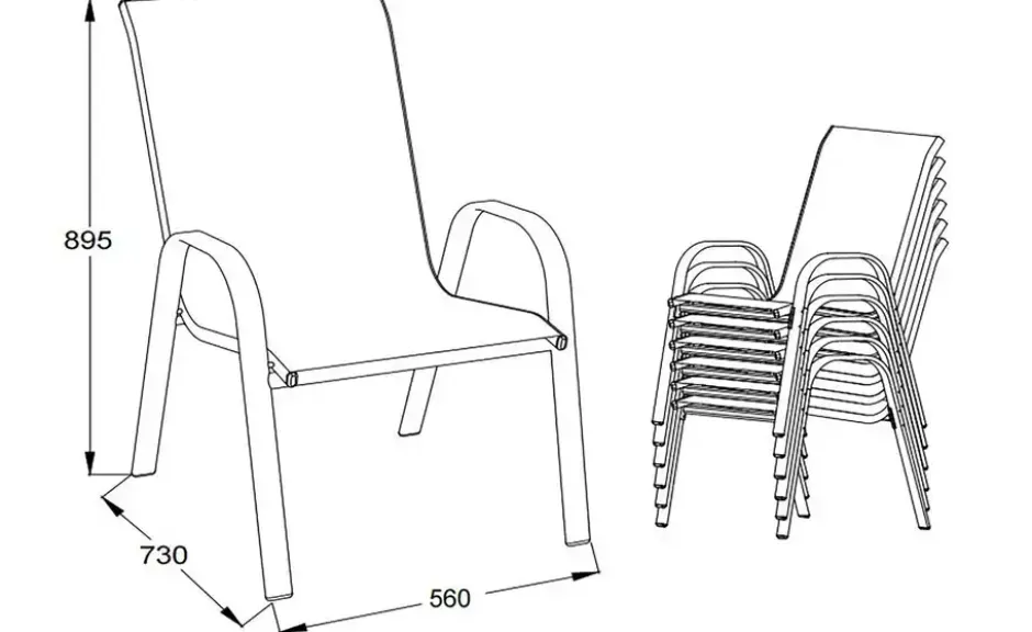 Gartenstuhl 6er-Set