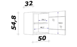 Glas-Hängeschrank Ens