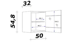 Glas-Hängeschrank Mol