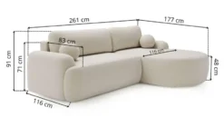 GrainGold Ecksofa Aurio