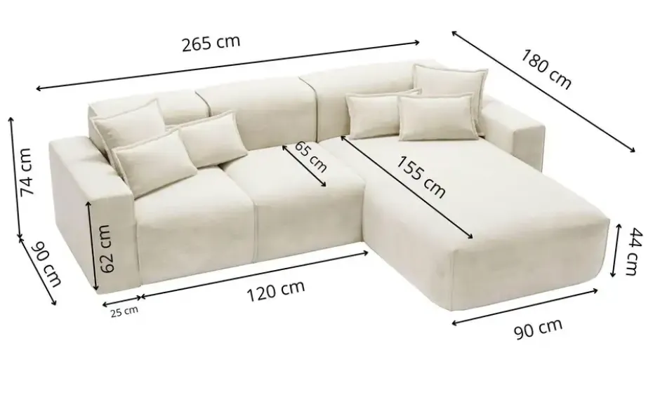 GrainGold Ecksofa Leni