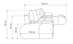 GrainGold Ecksofa Sile
