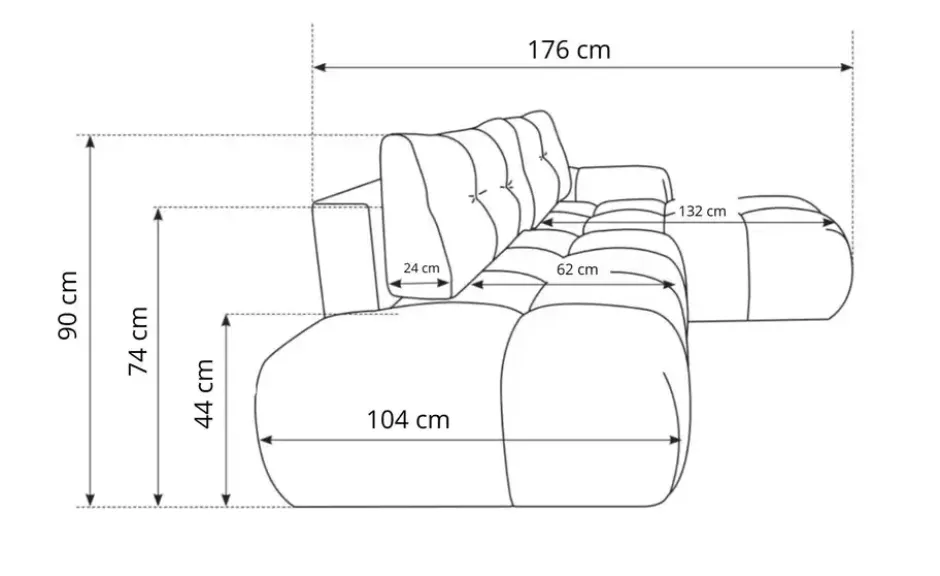 GrainGold Ecksofa Sile