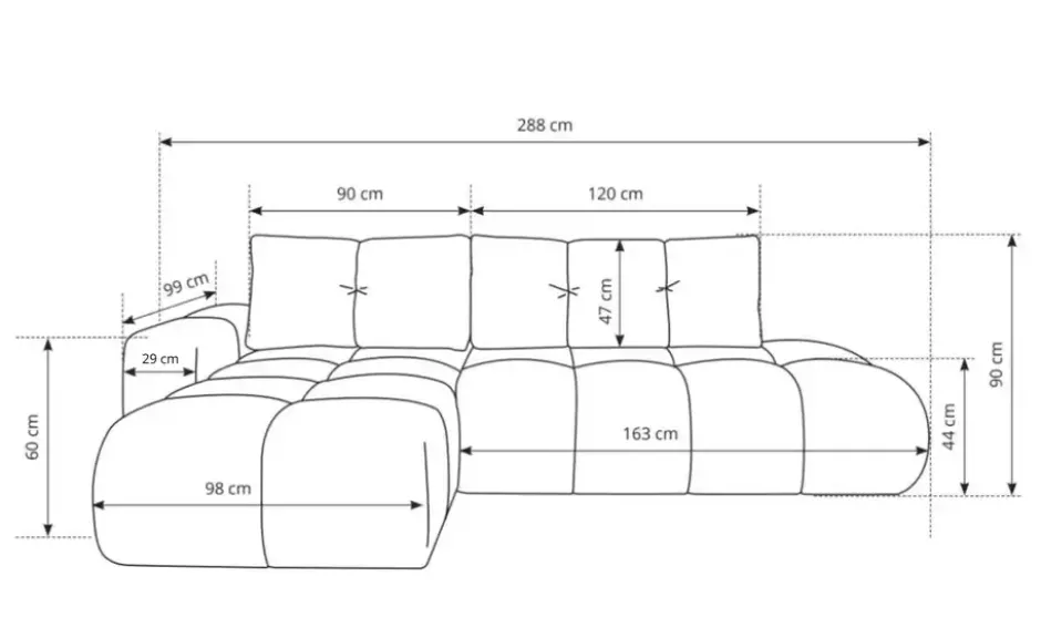 GrainGold Ecksofa Sile