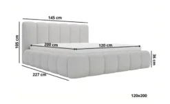 GrainGold Polsterbett Cloud Bouclé-Stoff